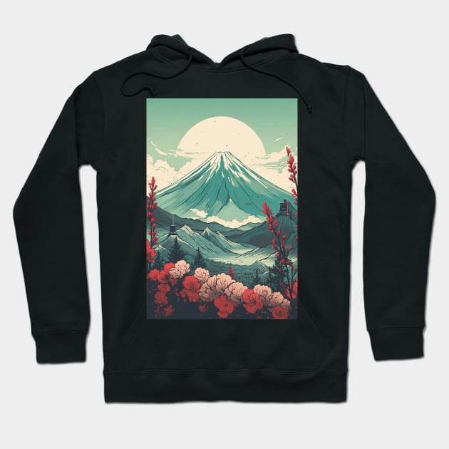 Fuji Mountain Japan Hoodie by CEYLONEX